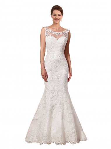 Bateau Illusion Sweetheart Lace Wedding Dress Melbourne