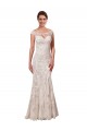 Illusion Bateau Neckline Fit and Flare Lace Wedding Dress Melbourne