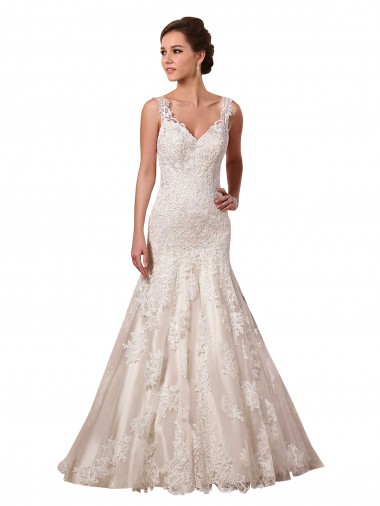 Open Back Mermaid Tulle Wedding Dress with Lace Bodice Melbourne