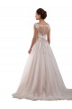 Illusion Sweetheart Neck Ball Gown Tulle Wedding Dress with Lace Bodice Melbourne
