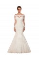 Long Sleeves Mermaid Lace Wedding Dress with Illusion Back Melbourne