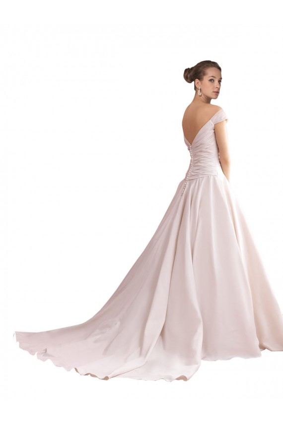 Off the Shoulder Sweetheart Ball Gown Satin Wedding Dress Melbourne