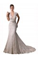 Halter V-Neck Mermaid Lace Wedding Dress with Keyhole Back Melbourne