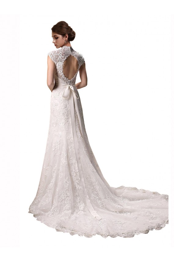 Halter V-Neck Mermaid Lace Wedding Dress with Keyhole Back Melbourne