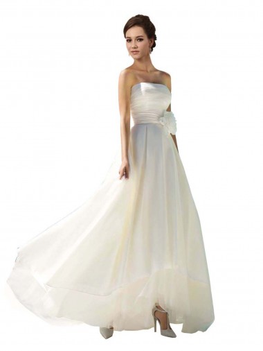Strapless A-Line Taffeta Wedding Dress Melbourne