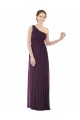 Draped One Shoulder Full Length Chiffon Bridesmaid Dress Melbourne
