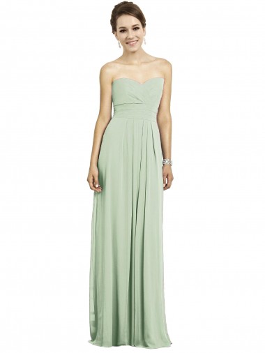 Shop Full Length Strapless Chiffon Bridesmaid Dress with Sweetheart Neckline Melbourne