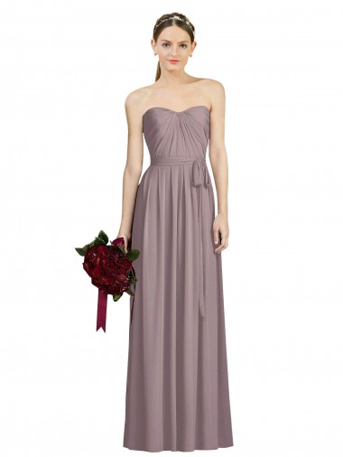 Shop Sweetheart Neckline Long Full Length Chiffon Bridesmaid Dress Melbourne