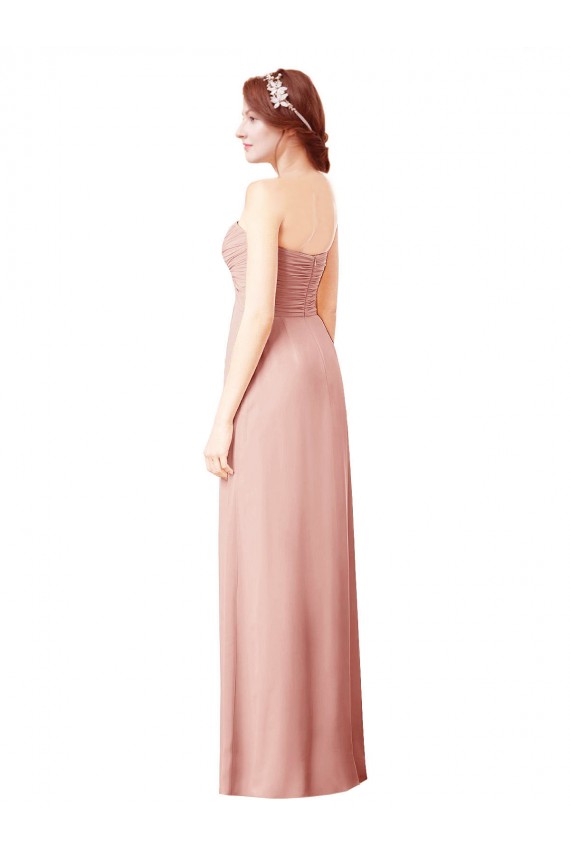 Long Chiffon Sweetheart Bridesmaid Dress with Twist Bodice Melbourne