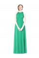 Halter Neckline Long Chiffon Bridesmaid Dress with Side Bow