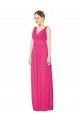 Sleeveless V-Neck Long Chiffon Bridesmaid Dress with V-Back Melbourne