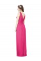 Sleeveless V-Neck Long Chiffon Bridesmaid Dress with V-Back Melbourne