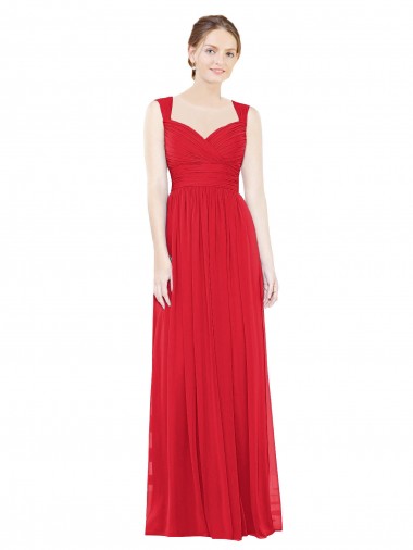 Shop Full-Length Long Chiffon Bridesmaid Dress with Side Front Slit Melbourne