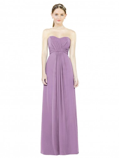 Sweetheart Neckline Strapless Chiffon Bridesmaid Dress with Wrap Pleat Melbourne