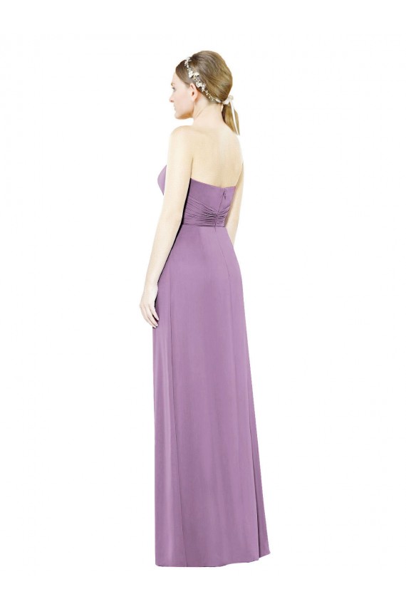 Sweetheart Neckline Strapless Chiffon Bridesmaid Dress with Wrap Pleat Melbourne