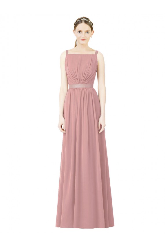 High Neck Chiffon Bridesmaid Dress with Low Back Melbourne