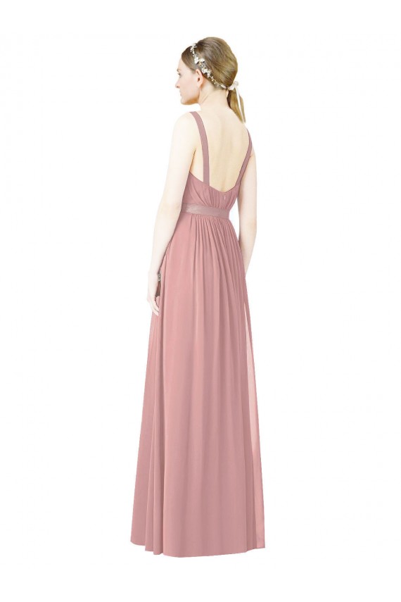 High Neck Chiffon Bridesmaid Dress with Low Back Melbourne