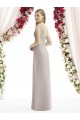 Full Length Lux Chiffon Dress with Draped Bodice And Shirred Straps