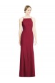 High Square Trumpet Chiffon Bridesmaid Dress with Lace-Up Open Back Melbourne