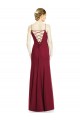 High Square Trumpet Chiffon Bridesmaid Dress with Lace-Up Open Back Melbourne