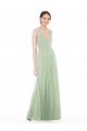 Sheer Back Cap Sleeves Long Chiffon Bridesmaid Dress  Melbourne