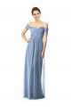 Off the Shoulder Chiffon Bridesmaid Dress with Draped Bodice Melbourne