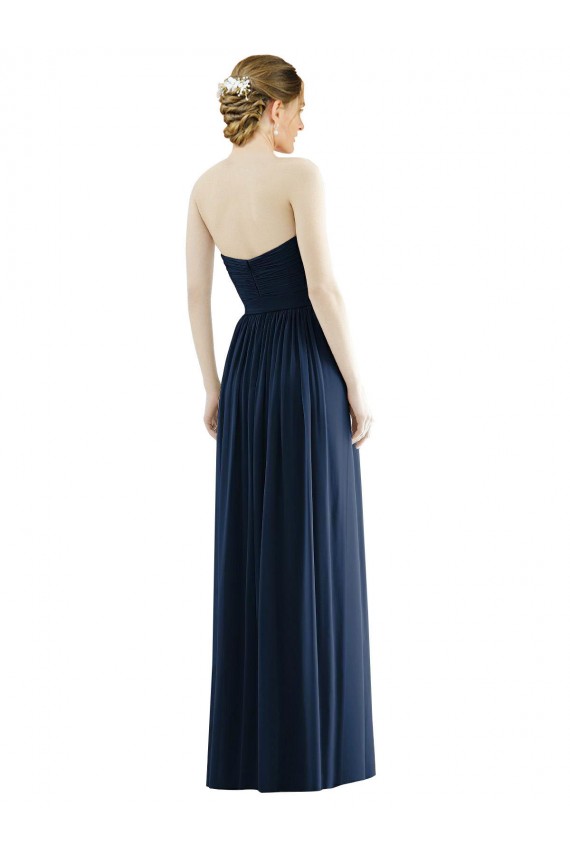 Low Back Draped Strapless Chiffon Formal Bridesmaid Dress  Melbourne