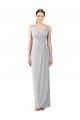 Draped Sleeveless Long Chiffon V-Neck Bridesmaid Dress Melbourne