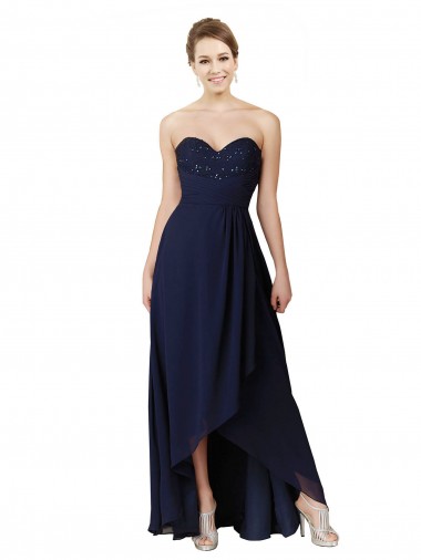 Sweetheart Neckline Beaded Lace and Chiffon Bridesmaid Dress Melbourne