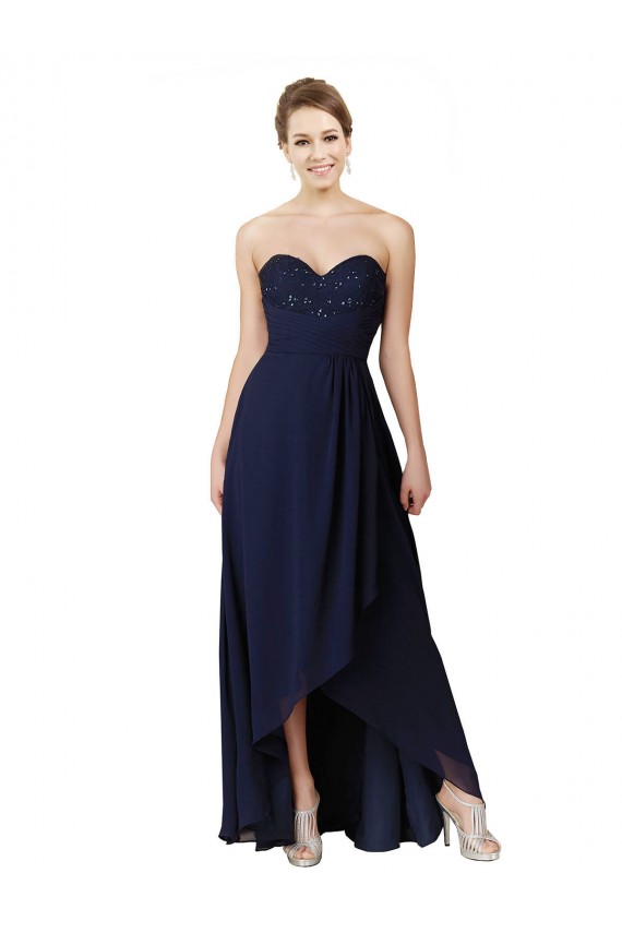 Sweetheart Neckline Beaded Lace and Chiffon Bridesmaid Dress Melbourne