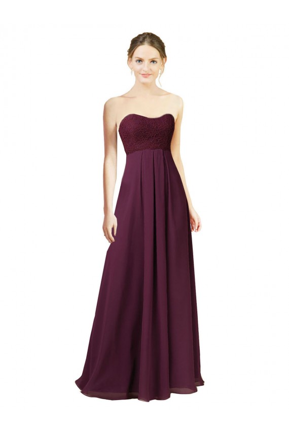 Dreamy Lace Over Chiffon Bridesmaid Dress