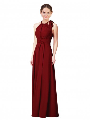 Shop Luxe Chiffon Bridesmaid Dress with Open Slit In the Back Melbourne