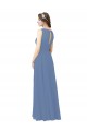 Luxe Chiffon Bridesmaid Dress with Illusion and Sweetheart Neckline Melbourne