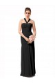 Long Halter Chiffon Bridesmaid Dress with Dropped Waist Melbourne