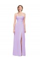 Strapless Mermaid Chiffon Bridesmaid Dress WITH High Side Slit and Ruffles Melbourne
