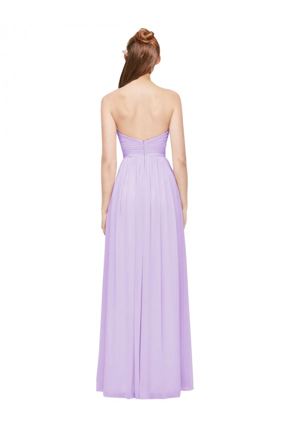 Strapless Mermaid Chiffon Bridesmaid Dress WITH High Side Slit and Ruffles Melbourne