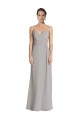 Long Chiffon A-Line Bridesmaid Dress with Criss-Cross Draped Bodice Melbourne