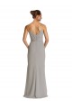 Long Chiffon A-Line Bridesmaid Dress with Criss-Cross Draped Bodice Melbourne