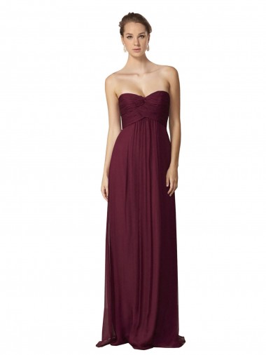 Shop Floor Length Chiffon Bridesmaid Dress with Sweetheart Neckline Melbourne