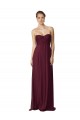 Floor Length Chiffon Bridesmaid Dress with Sweetheart Neckline