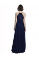 High Neckline Floor Length Chiffon Bridesmaid Dress with Belt Melbourne