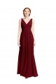 Long Chiffon V-Neck Bridesmaids Dress with Double Strap Melbourne