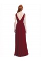 Long Chiffon V-Neck Bridesmaids Dress with Double Strap Melbourne