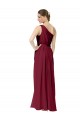 Draped One Shoulder Long Floor Length Chiffon Bridesmaid Dress Melbourne