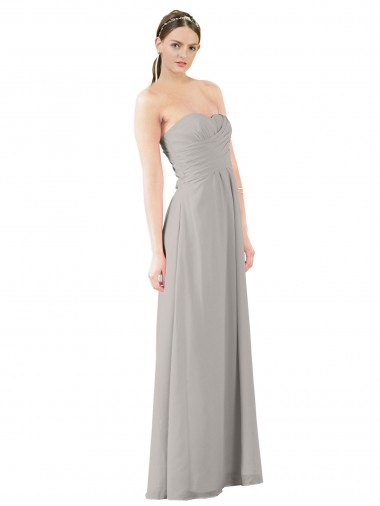 Shop Twisted Strapless Sweetheart Neckline Long Chiffon Bridesmaid Dress Melbourne
