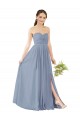 Deep Sweetheart Neckline Open Back Long Chiffon Bridesmaid Dress Melbourne