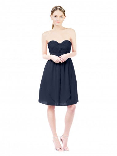 Sweetheart Cocktail Knee Length Chiffon Cocktail Bridesmaid Dress Open Back Melbourne