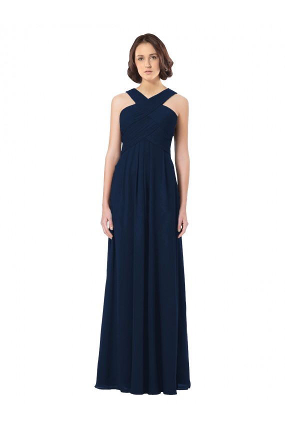 Long Chiffon Bridesmaid Dress V-Neck Top Melbourne