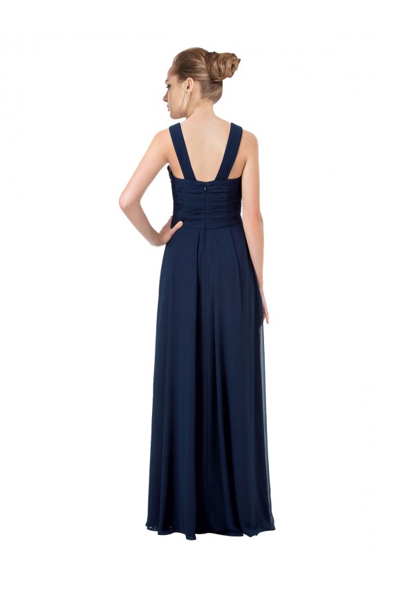 Long Chiffon Bridesmaid Dress V-Neck Top Melbourne