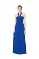 Sleeveless Long Chiffon Empire Gown with Pleated Halter Straps Melbourne